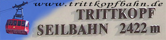 Logo der Homepage über die Trittkopf-Seilbahn in Zürs - "www.trittkopfbahn.de"